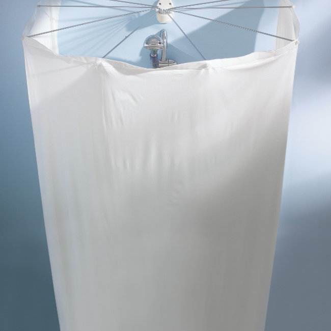 Kleine Wolke Paraplu systeem Spider met douchegordijn wit