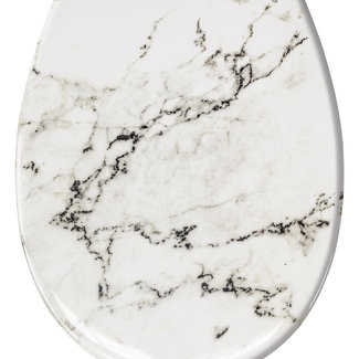 Kleine Wolke Toiletbril Marble antraciet 37x45cm