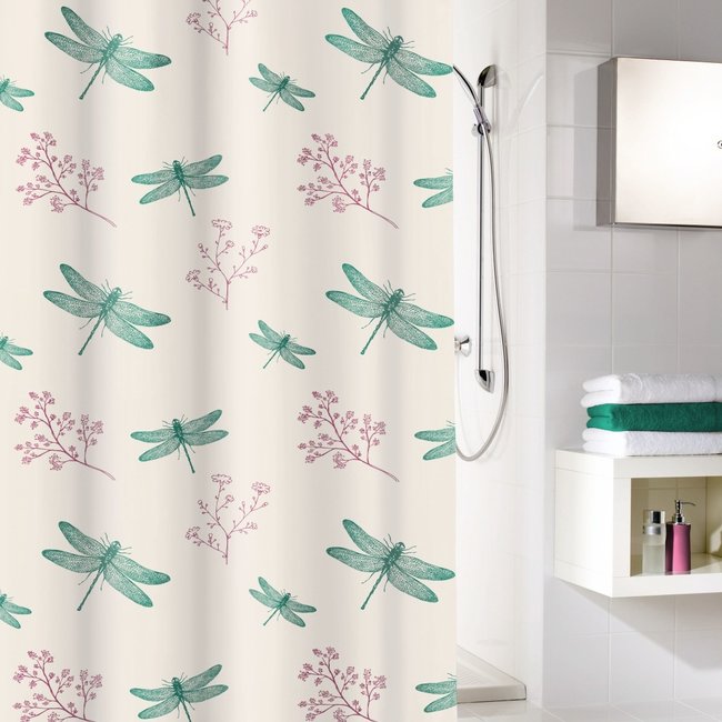 Douchegordijn Scarlett groen 180x200cm HSDW.NL!