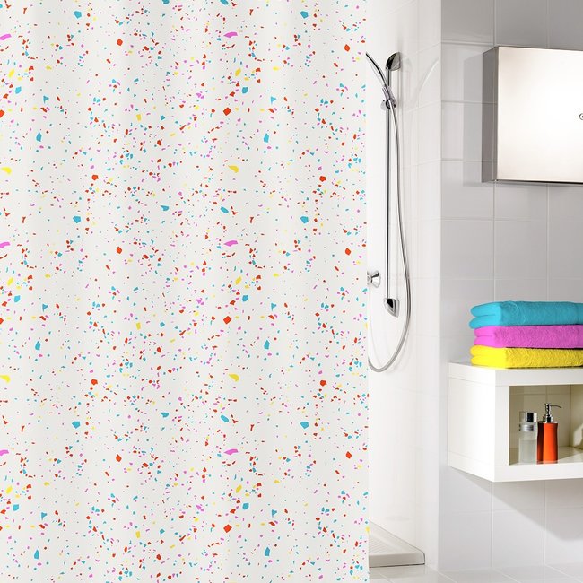 Kleine Wolke Douchegordijn Confetti multicolor 180x200cm