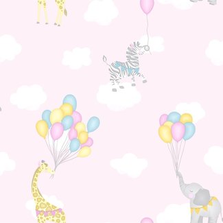 Dutch Wallcoverings Over The Rainbow- Balloons Pink - 91040