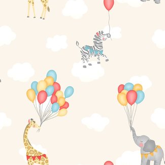 Dutch Wallcoverings Over The Rainbow- Balloons Neutral - 91042