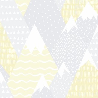 Dutch Wallcoverings Over The Rainbow- Mountains Yellow - 91050