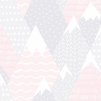 Dutch Wallcoverings Over The Rainbow- Mountains Pink - 91051