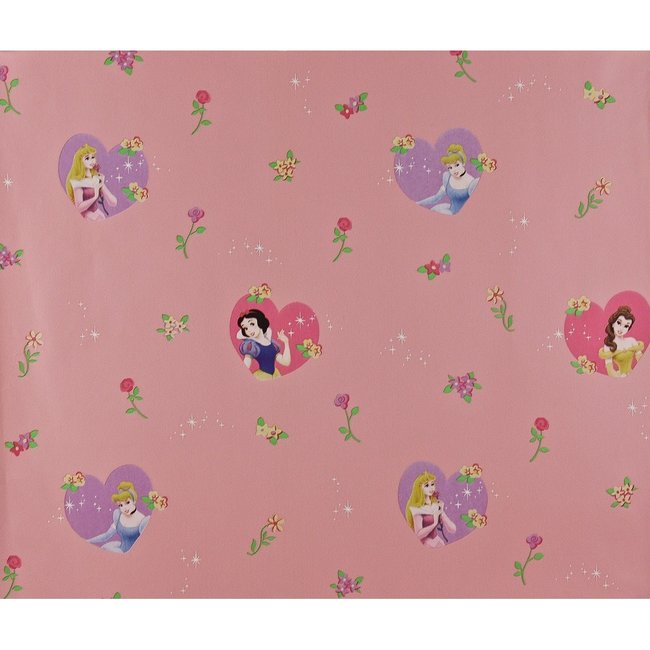 Dutch Wallcoverings Behang Disney Princess roze - papierbehang - 10m x 53cm - 1164-6