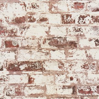 Dutch Wallcoverings Vliesbehang - Collage baksteen creme/roodbruin - 42507-20