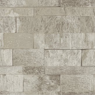 Dutch Wallcoverings Vliesbehang - Palma steen beige - 18121