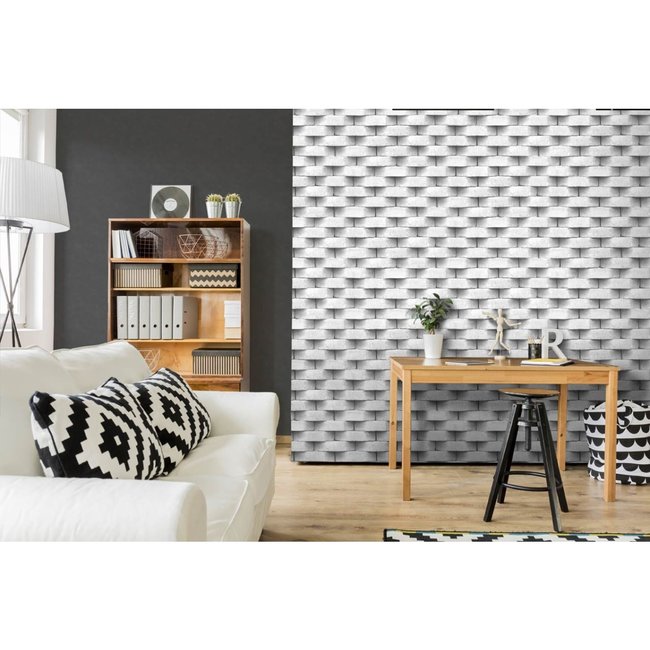 Dutch Wallcoverings Horizons steen grijs - vliesbehang - 10m x 53cm - L571-09