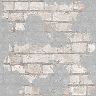 Dutch Wallcoverings Reflets baksteen/beton beige/grijs - L776-09