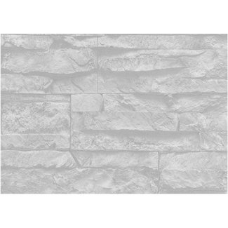 Dutch Wallcoverings Vliesbehang - steen grijs - 7326-1