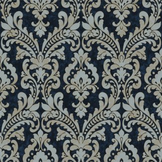 Dutch Wallcoverings Verde 2 traditional demask blue - VD219175