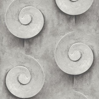 Dutch Wallcoverings Vliesbehang - Faux Semblant steen/krul grijs - L139-09