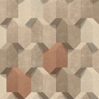 Dutch Wallcoverings Reflets 3D dessin beige/bruin - L779-08