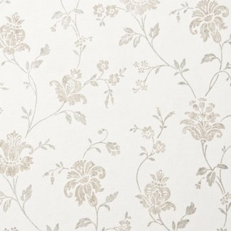 Dutch Wallcoverings Audacia bloem beige/wit - 6450-1