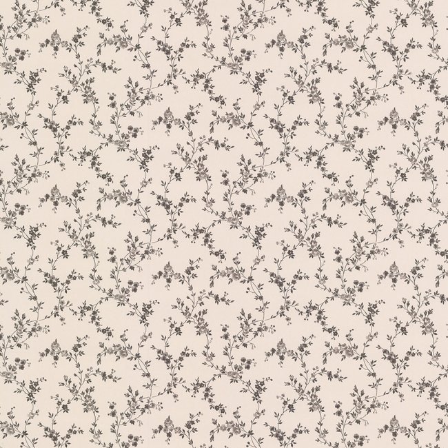 Dutch Wallcoverings Dollhouse 3 Saraphia Rose zwart - vinylbehang - 10m x 53cm - 22124