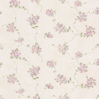 Dutch Wallcoverings Dollhouse 3 Floral Trail roze/paars - 22168