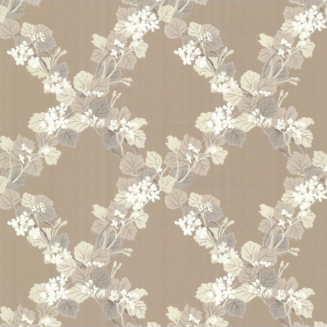 Dutch Wallcoverings Behang lijmdruk tak/bloem goud/bruin - papierbehang - 10m x 53cm - 68755