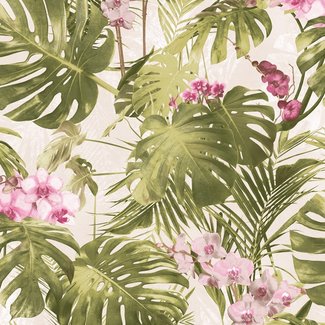 Dutch Wallcoverings Myriad Paradiso groen/roze - MY2102