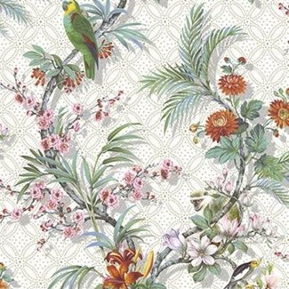 Dutch Wallcoverings Odyssee tropisch wit/groen - M236-07