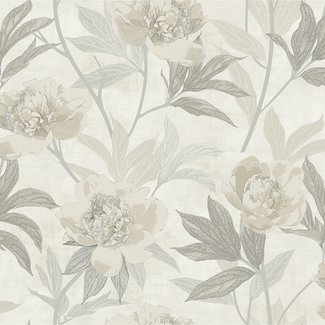 Dutch Wallcoverings Vliesbehang - Solitär peony beige - 41004