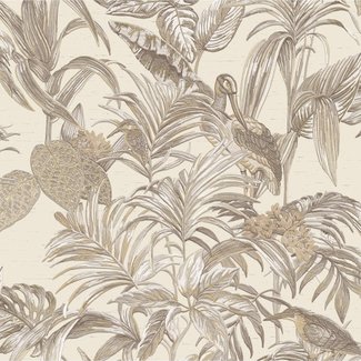 Dutch Wallcoverings Wallstitch bird of paradise cream - DE120012