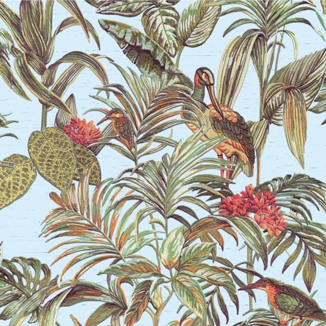 Dutch Wallcoverings Embellish bird of paradise multicolor - vliesbehang - 10m x 53cm - DE120014