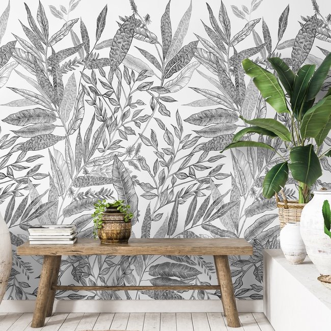 Dutch Wallcoverings Jungle Fever Branca mural 159x280cm - vliesbehang - 280cmx159cm - JF6101