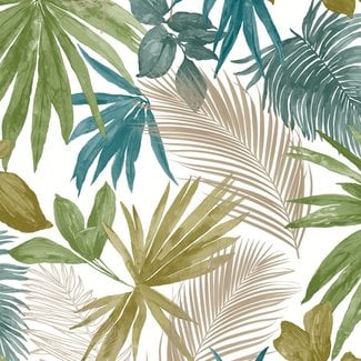 Dutch Wallcoverings Jungle Fever Wild Palms groen/beige - JF3602