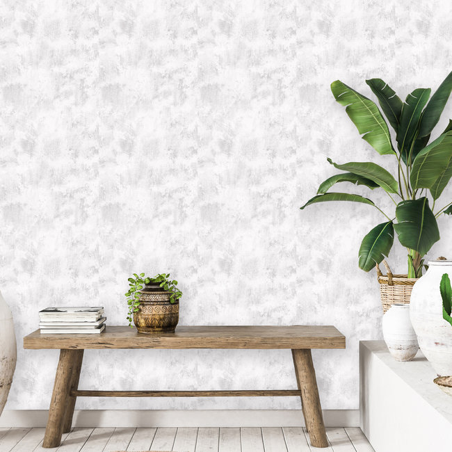 Dutch Wallcoverings Exposure uni wit - vliesbehang - 10m x 53cm - EP1001