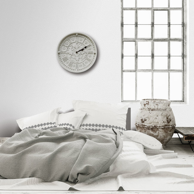 Dutch Wallcoverings Beaux arts 2 tile plain white - vliesbehang - 10m x 53cm - BA220051