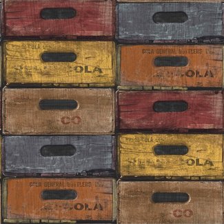 Dutch Wallcoverings Vliesbehang - Exposed Warehouse laden kleur - EW3303