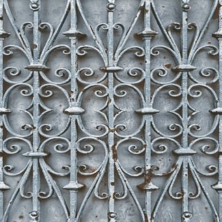 Dutch Wallcoverings Vliesbehang - Faux Semblant ijzeren hek blwgrijs - L147-01
