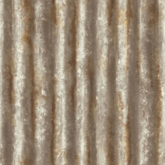 Dutch Wallcoverings Vliesbehang - Trilogy Corrugated metal  rust  - 22334