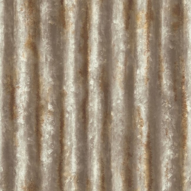 Dutch Wallcoverings Trilogy Corrugated metal  rust  - vliesbehang - 10mx53cm - 22334