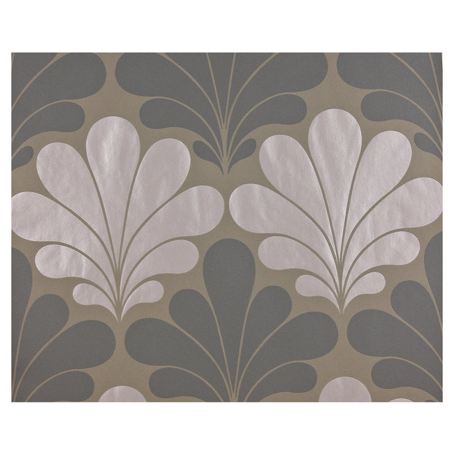 Dutch Wallcoverings Vliesbehang schelp grijs/beige - vliesbehang - 10mx53cm - 7230-2