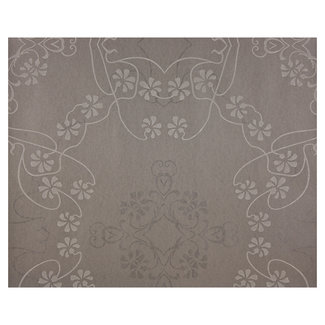 Dutch Wallcoverings Vliesbehang - bloem/damast grijs/beige - 7254-1