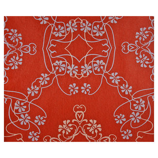 Dutch Wallcoverings Vliesbehang - bloem/damast rood/wit/blauw - 7254-4