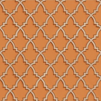 Dutch Wallcoverings Wallstitch Moroccan trellis orange - DE120026