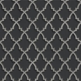 Dutch Wallcoverings Wallstitch Moroccan trellis black - DE120028