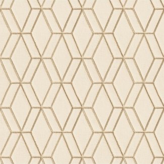 Dutch Wallcoverings Vliesbehang - Wallstitch hexagonal beige - DE120063
