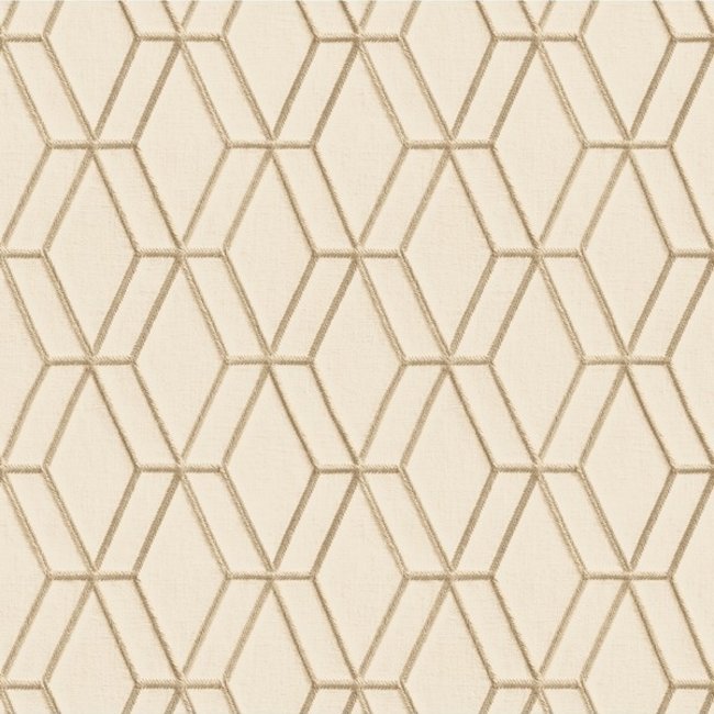 Dutch Wallcoverings Wallstitch hexagonal beige - vliesbehang - 10m x 53cm - DE120063