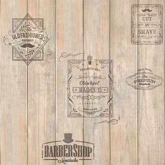 Dutch Wallcoverings Home hout Barbershop - 579627