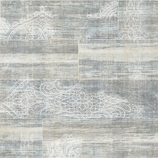 Dutch Wallcoverings Vliesbehang - Vintage hout/medaillon beige - 17301