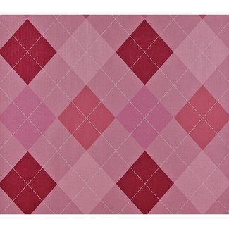 Dutch Wallcoverings Vliesbehang ruit roze - 7303-6