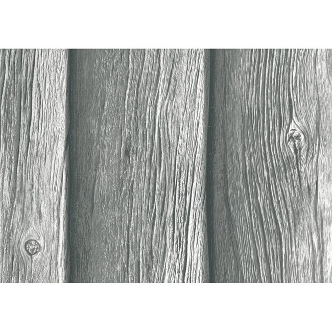 Dutch Wallcoverings Schuimvinyl hout grijs - schuimvinylbehang - 10m x 53cm - 7345-7