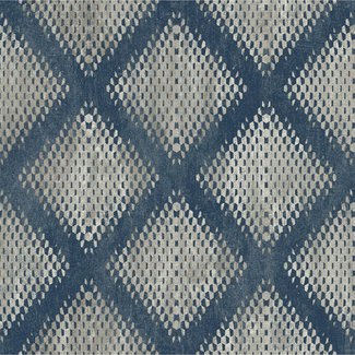 Dutch Wallcoverings Hexagone ruit navy/beige - L600-01