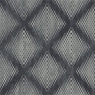 Dutch Wallcoverings Hexagone ruit zwart/zilver - L600-09