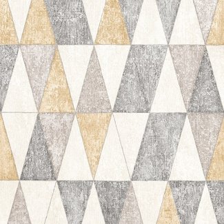 Dutch Wallcoverings Vliesbehang ruit beige/grijs(92701) - L431-02