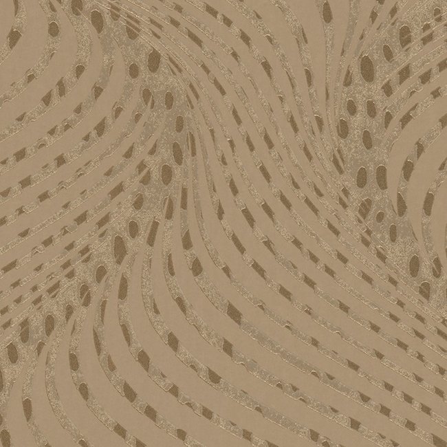 Dutch Wallcoverings La Veneziana 3 dessin bruin/goud - vliesbehang - 10m x 53cm - 57906