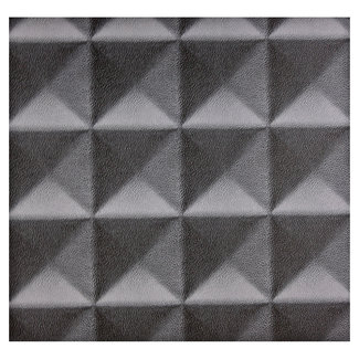 Dutch Wallcoverings Vliesbehang - leer pyramide zwart - 7283-7